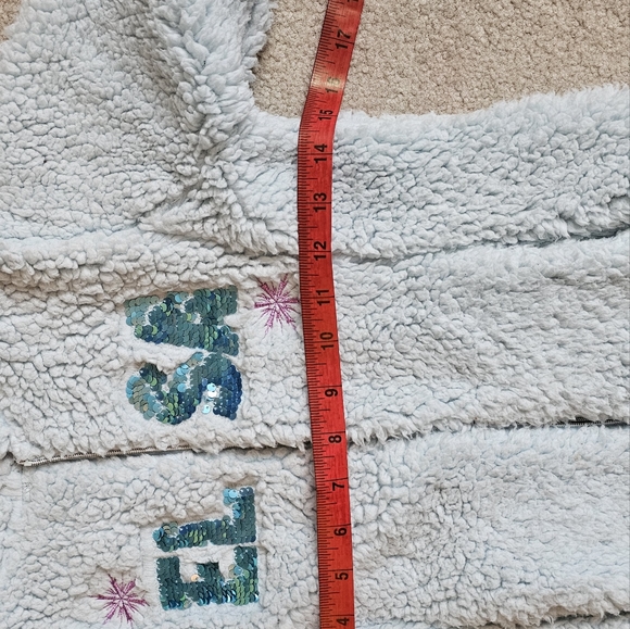 Disney Elsa Sherpa Jacket, Kids Winter Coat, Frozen Sequins Little Girl Coat - Picture 4 of 8